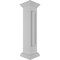 Ekena Millwork 8"W x 40"H Straight Newel Post with Panel, Flat Capital & Base Trim (Installation kit included) NWL08X40SPF0B0 - alternate 3
